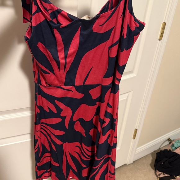 Nine Britton by Stitch Fix Navy and Pink Floral Mini Dress - Picture 3 of 4